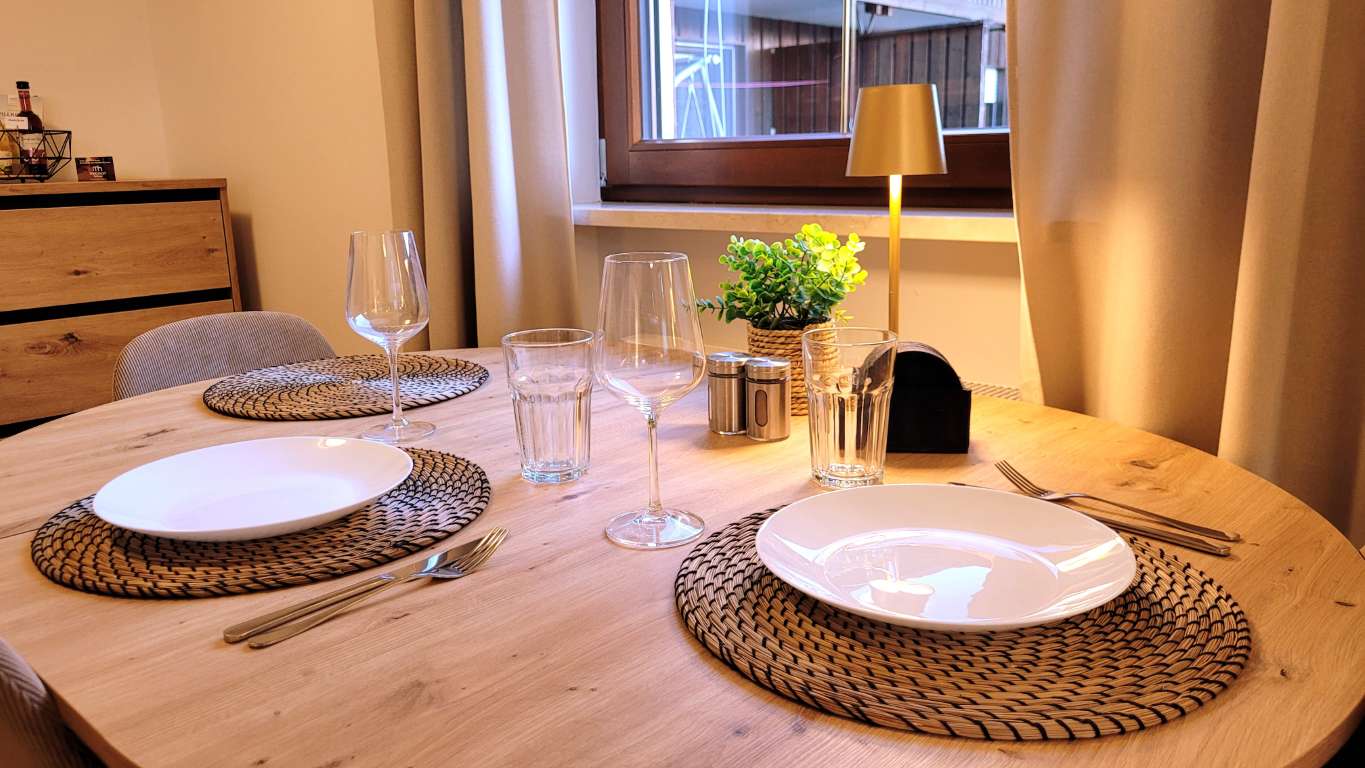 Essbereich – Ferienwohnung Cosy Prien Apartment